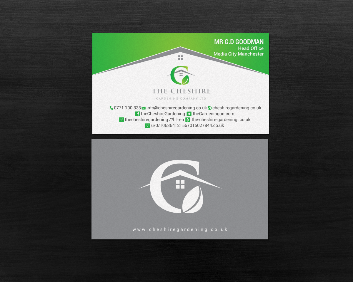 Diseño de Tarjeta de Presentación por chandrayaan.creative para The Cheshire Gardening Company Ltd | Diseño #15405755