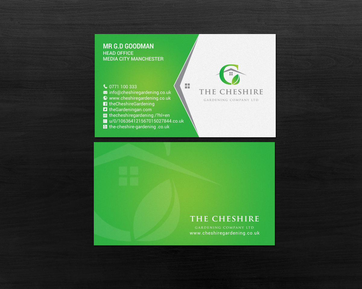 Diseño de Tarjeta de Presentación por chandrayaan.creative para The Cheshire Gardening Company Ltd | Diseño #15405757