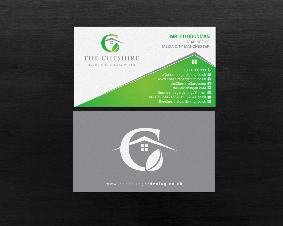 Business Card Design by chandrayaan.creative for The Cheshire Gardening Company Ltd | Design #15405762