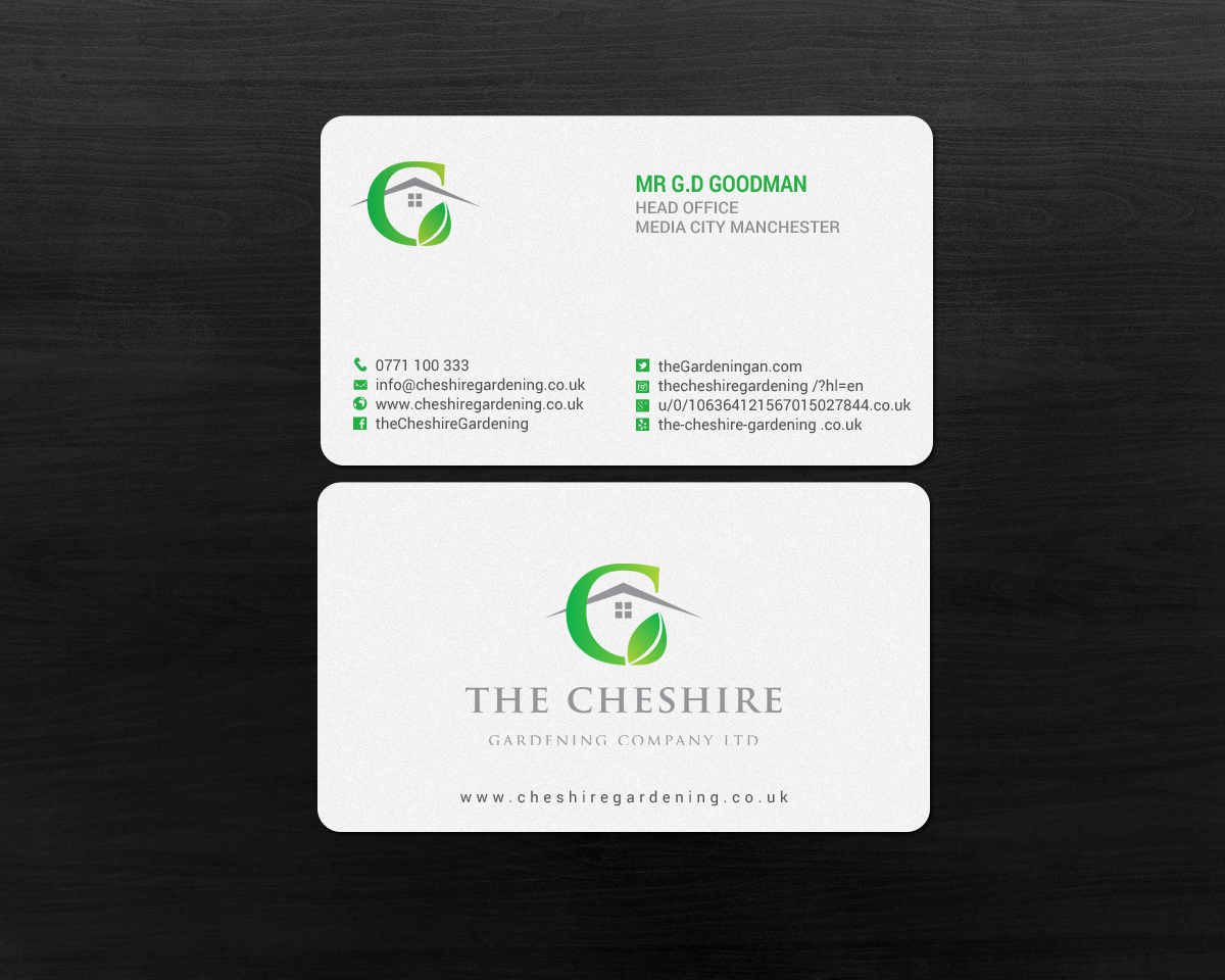 Business Card Design by chandrayaan.creative for The Cheshire Gardening Company Ltd | Design #15405840