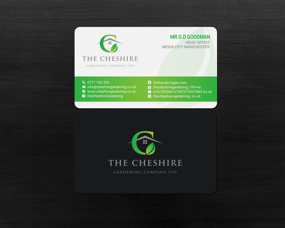 Design de Carte de Visite par chandrayaan.creative pour The Cheshire Gardening Company Ltd | Design #15405841