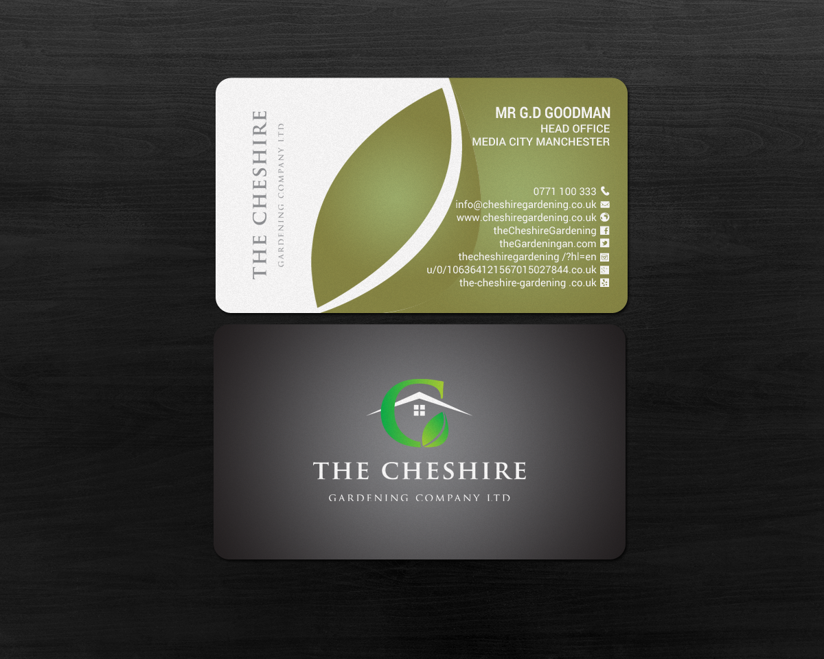 Business Card Design by chandrayaan.creative for The Cheshire Gardening Company Ltd | Design #15418567