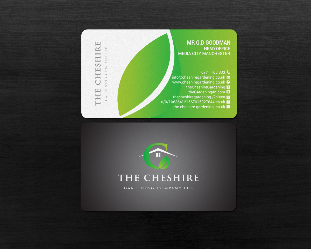 Business Card Design by chandrayaan.creative for The Cheshire Gardening Company Ltd | Design #15418572