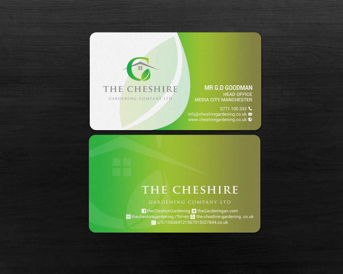 Business Card Design by chandrayaan.creative for The Cheshire Gardening Company Ltd | Design #15418596