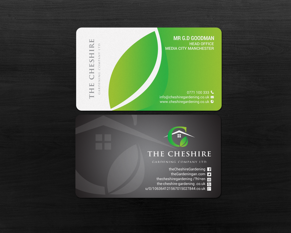 Diseño de Tarjeta de Presentación por chandrayaan.creative para The Cheshire Gardening Company Ltd | Diseño #15418597