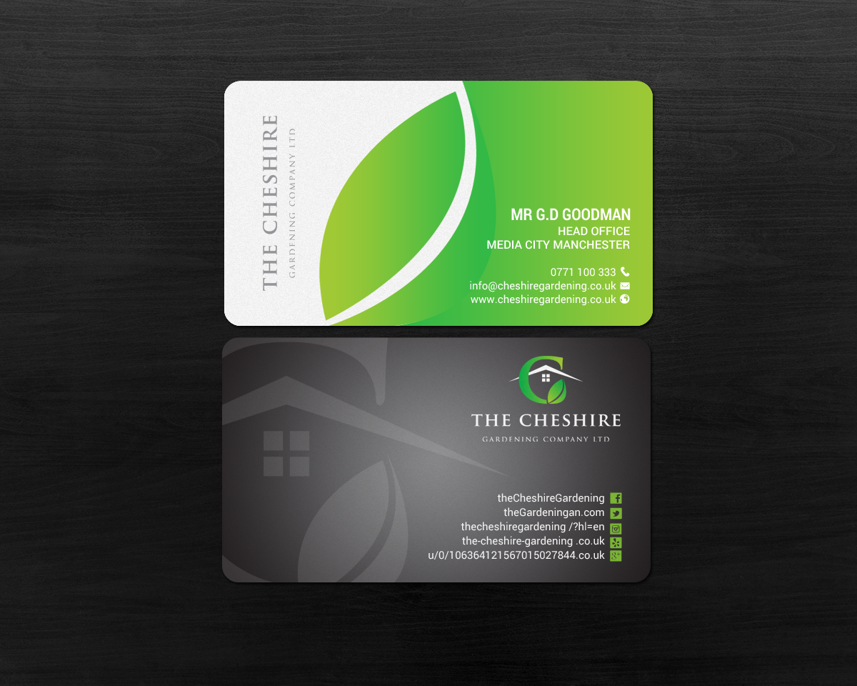 Business Card Design by chandrayaan.creative for The Cheshire Gardening Company Ltd | Design #15449381