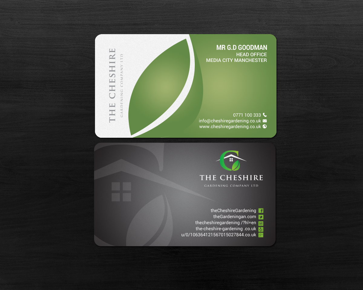 Diseño de Tarjeta de Presentación por chandrayaan.creative para The Cheshire Gardening Company Ltd | Diseño #15449382