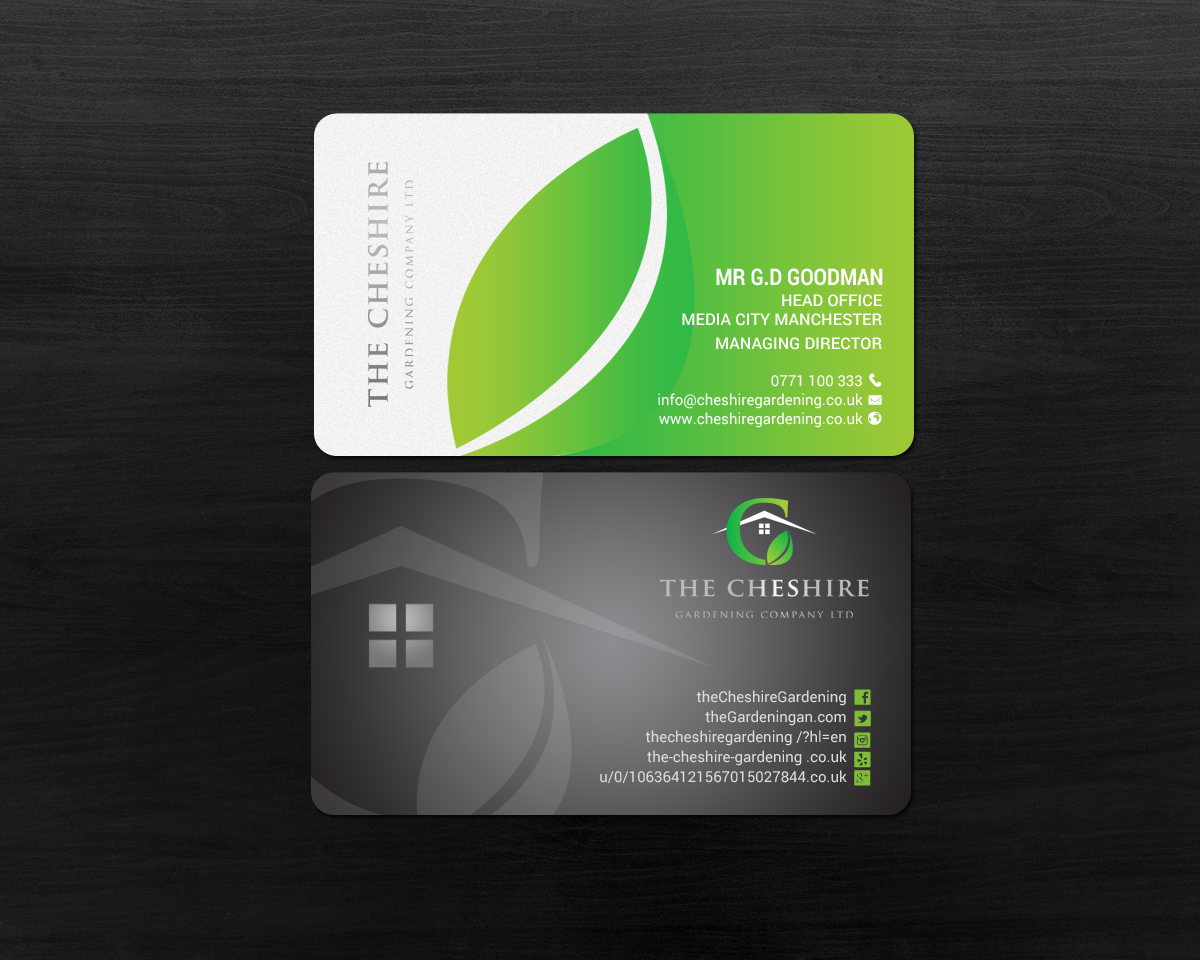 Visitenkarten-Design von chandrayaan.creative für The Cheshire Gardening Company Ltd | Design #15470235