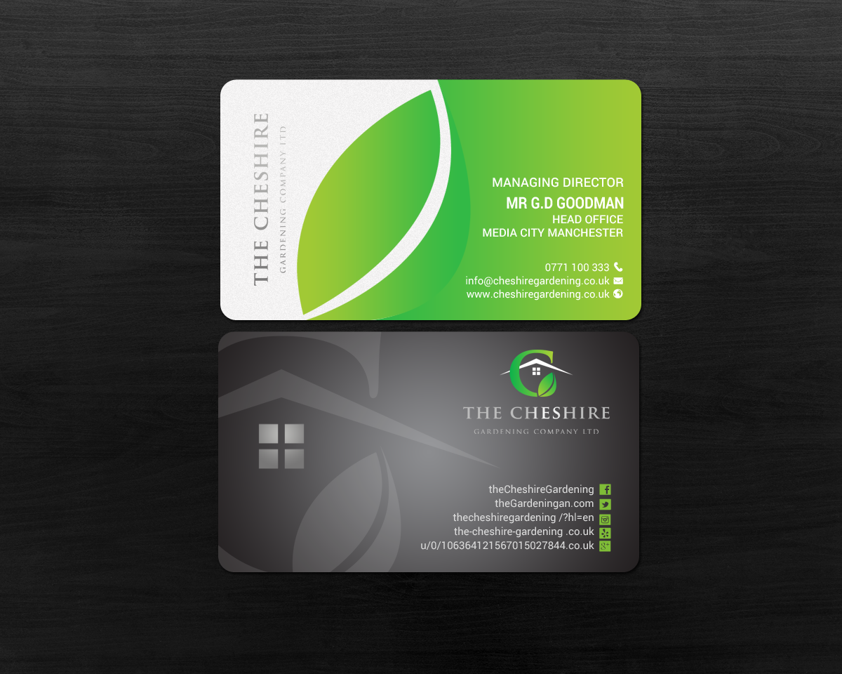 Business Card Design by chandrayaan.creative for The Cheshire Gardening Company Ltd | Design #15498610