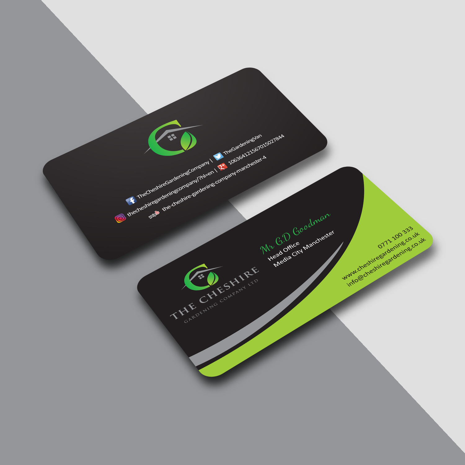 Business Card Design by Creative Jiniya for The Cheshire Gardening Company Ltd | Design #15401164