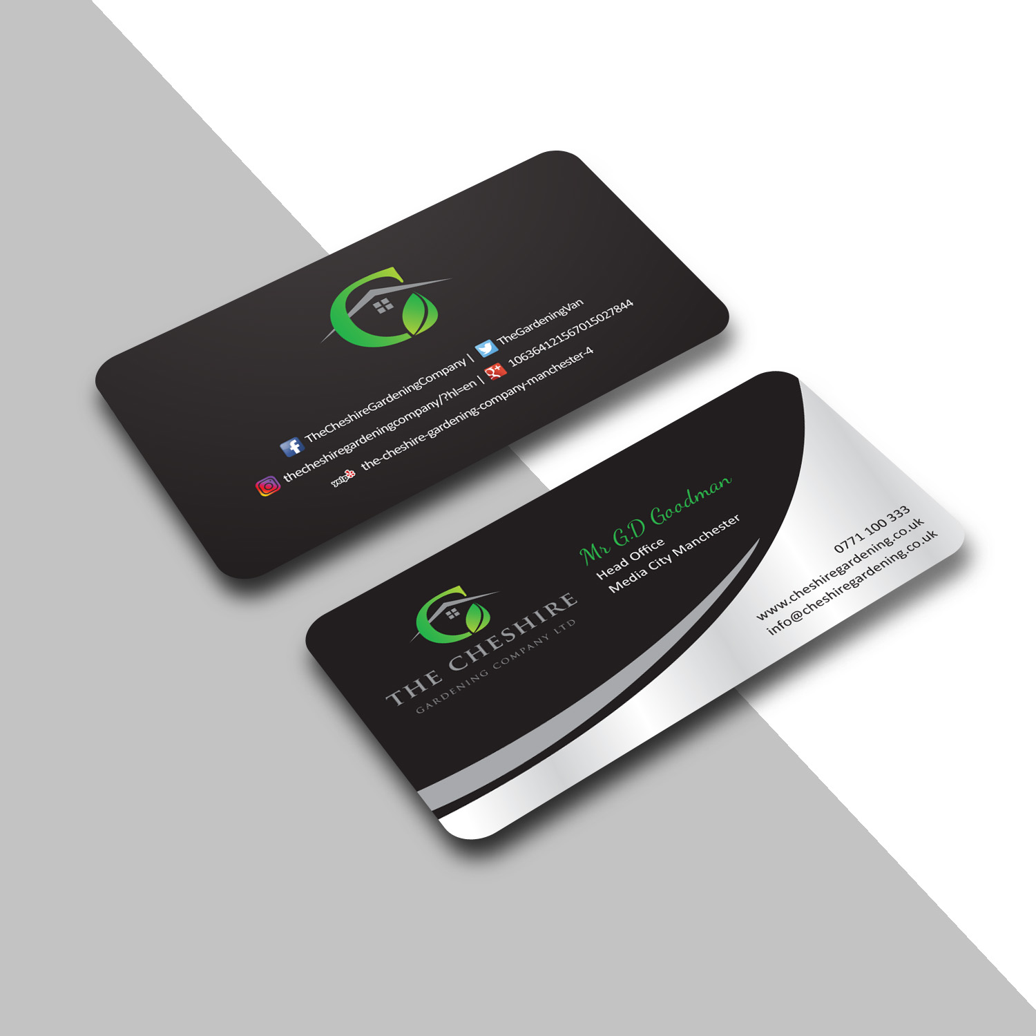 Business Card Design by Creative Jiniya for The Cheshire Gardening Company Ltd | Design #15405470