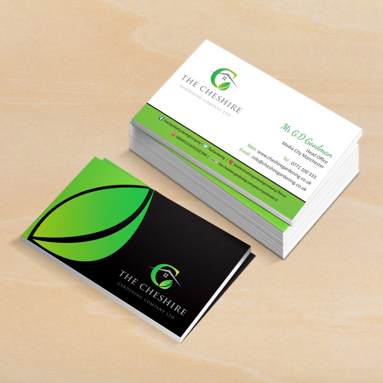 Diseño de Tarjeta de Presentación por Creative Jiniya para The Cheshire Gardening Company Ltd | Diseño #15406293