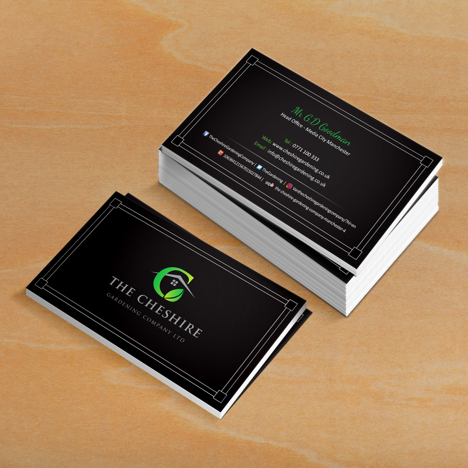Diseño de Tarjeta de Presentación por Creative Jiniya para The Cheshire Gardening Company Ltd | Diseño #15408776