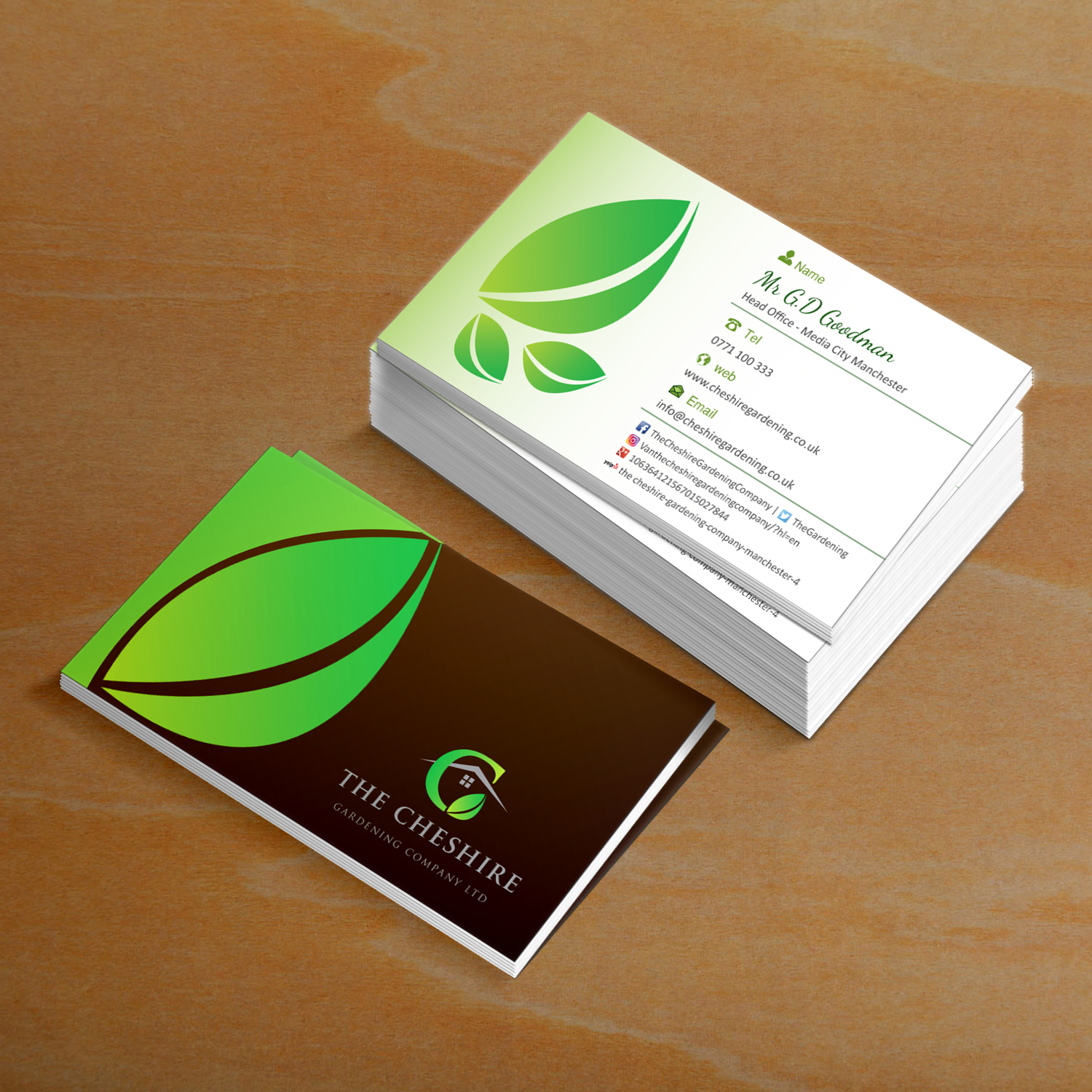 Diseño de Tarjeta de Presentación por Creative Jiniya para The Cheshire Gardening Company Ltd | Diseño #15418329