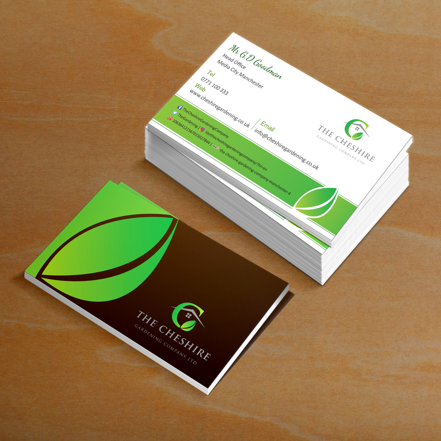 Diseño de Tarjeta de Presentación por Creative Jiniya para The Cheshire Gardening Company Ltd | Diseño #15418334