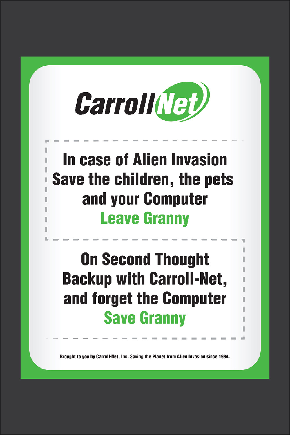Poster Design by Deziners Zone for Carroll-Net, Inc. | Design #15407862