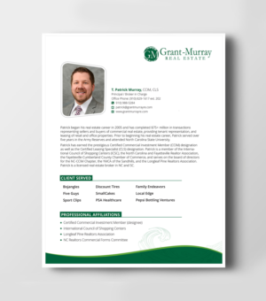Commercial Broker Profile Flyer  | Diseño de Flyer por D Creative