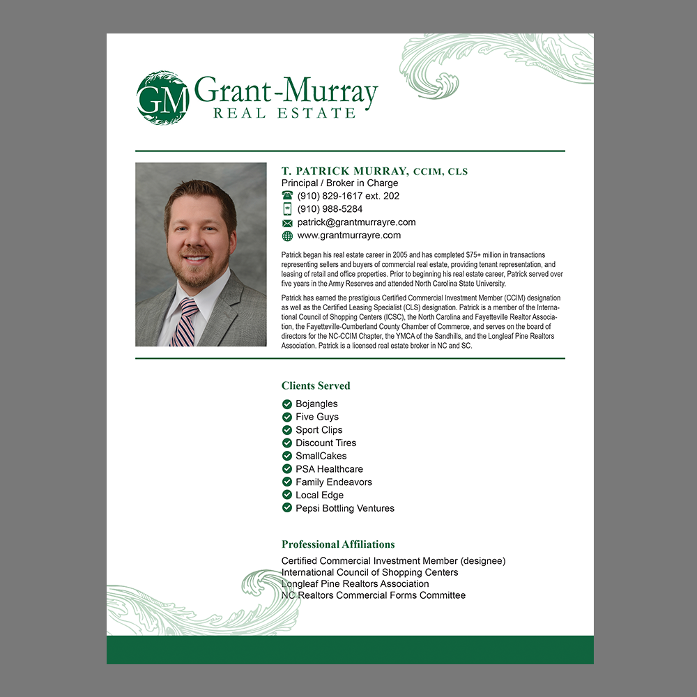 Diseño de Flyer por Mon01 para Grant-Murray Real Estate | Diseño #15382574