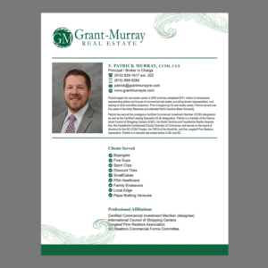 Diseño de Flyer por Mon01 para Grant-Murray Real Estate | Diseño: #15382574