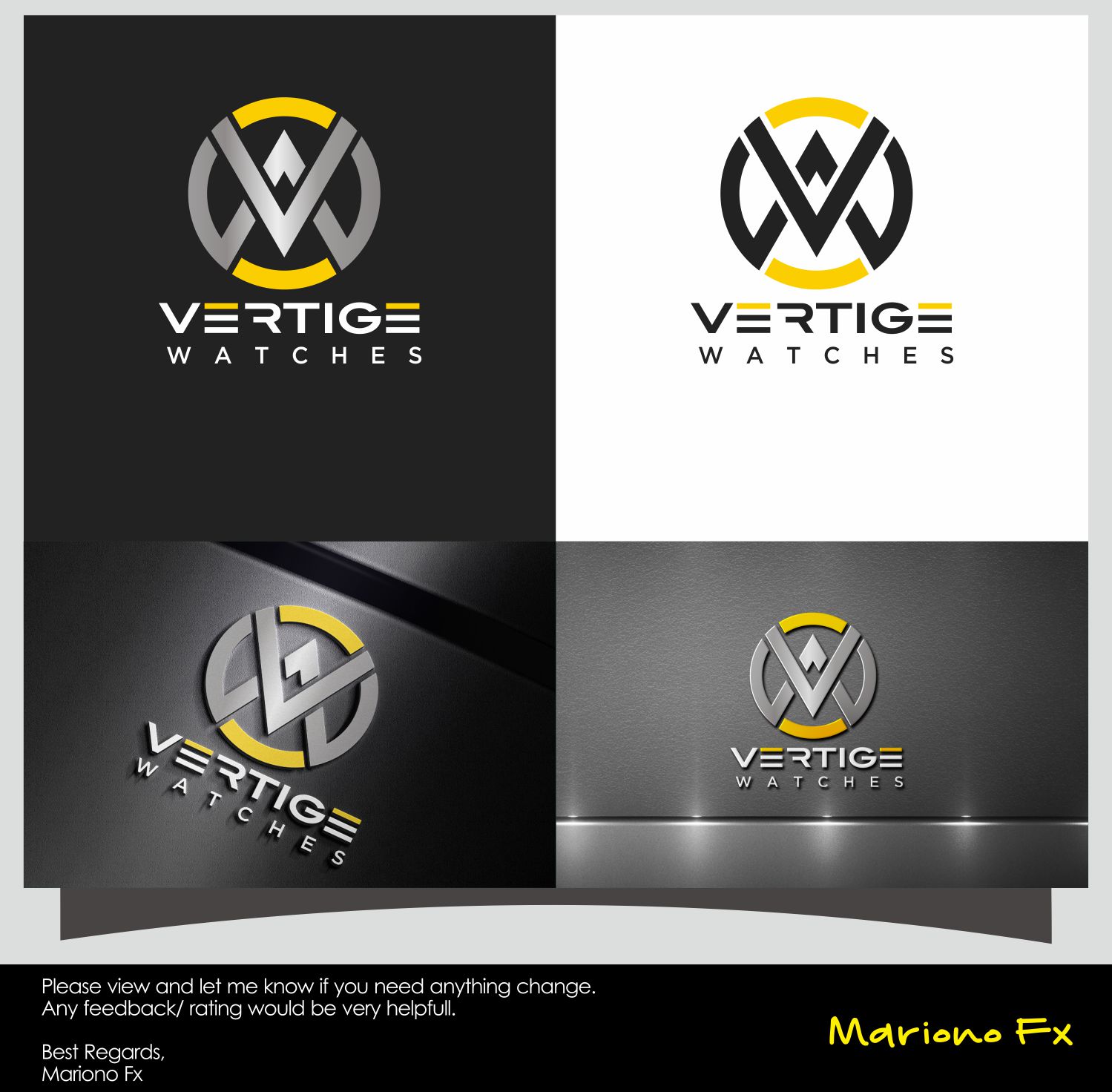 Logo-Design von Mariono Fx für Vertige-Watches | Design #15388033