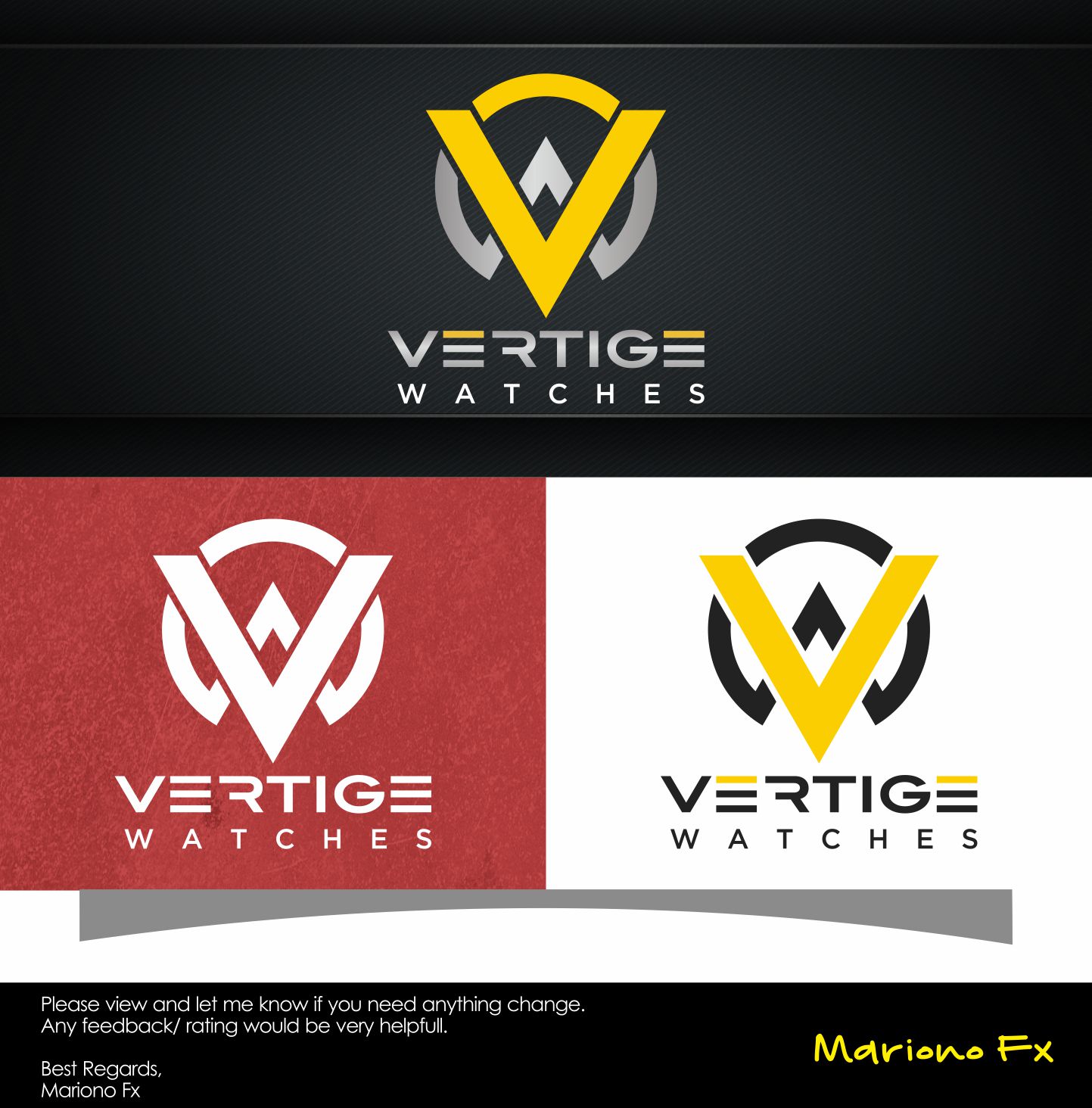 Diseño de Logo por Mariono Fx para Vertige-Watches | Diseño #15483623