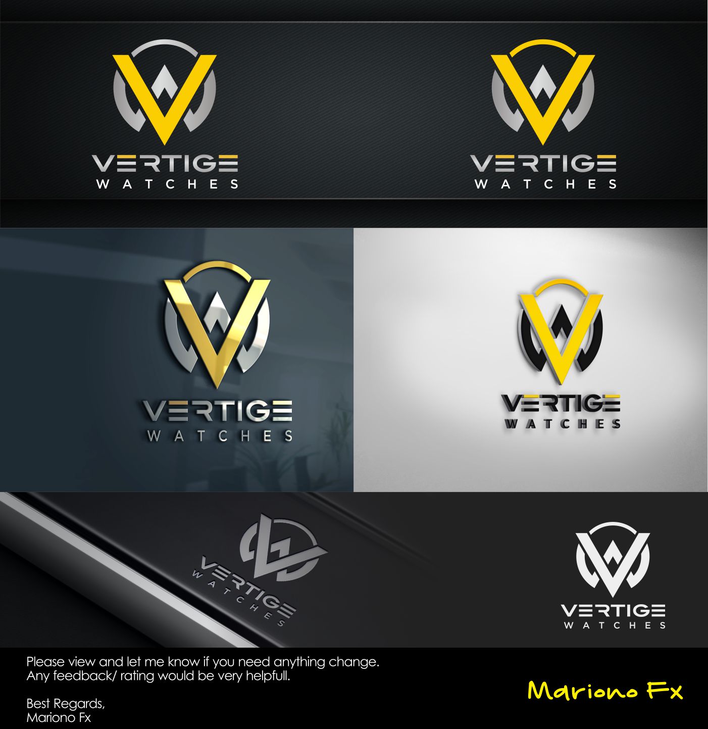 Logo-Design von Mariono Fx für Vertige-Watches | Design #15484689