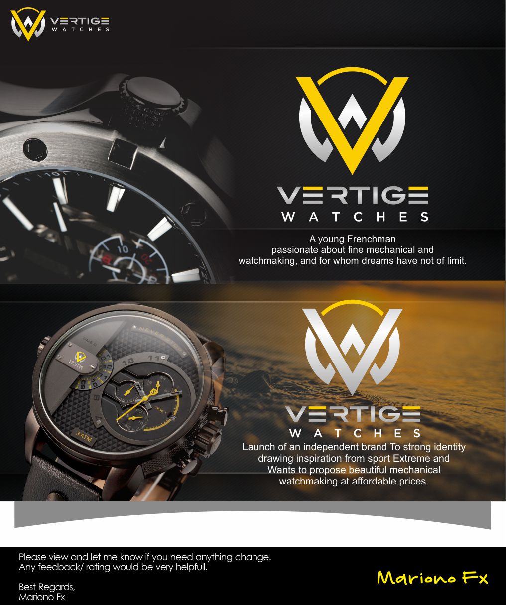 Logo-Design von Mariono Fx für Vertige-Watches | Design #15494726