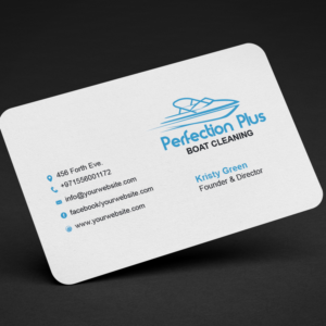 Business Card Design by designgreen for Perfection Plus boat cleaning  | Design: #15387290