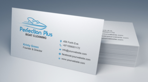 Business Card Design by designgreen for Perfection Plus boat cleaning  | Design: #15387294