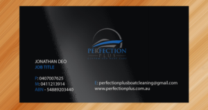 Business Card Design by Sarmishtha Chattopadhyay_loginchange for Perfection Plus boat cleaning  | Design: #15398194
