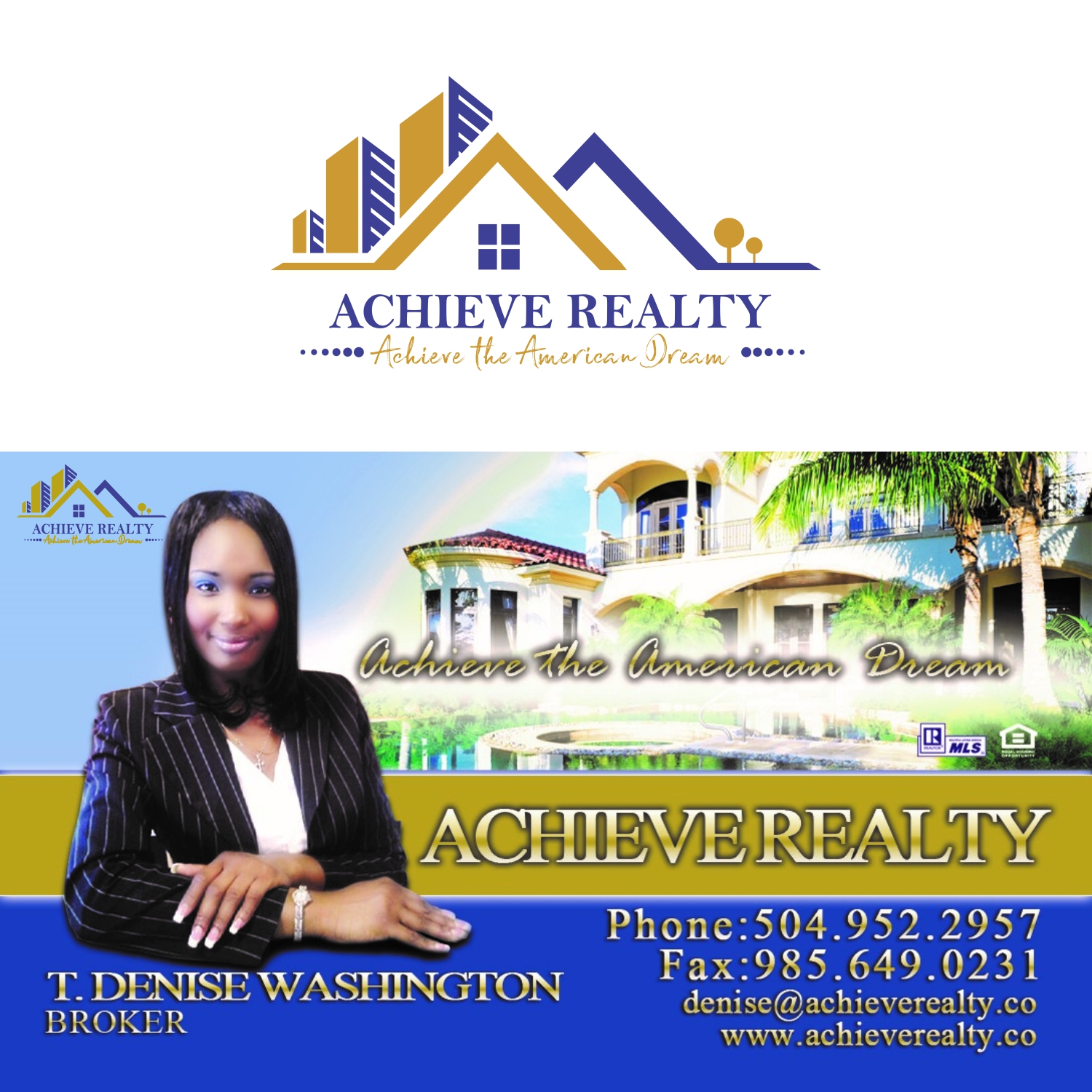 Diseño de Logo por Suwaji Suwaji para Achieve Realty | Diseño #16034320
