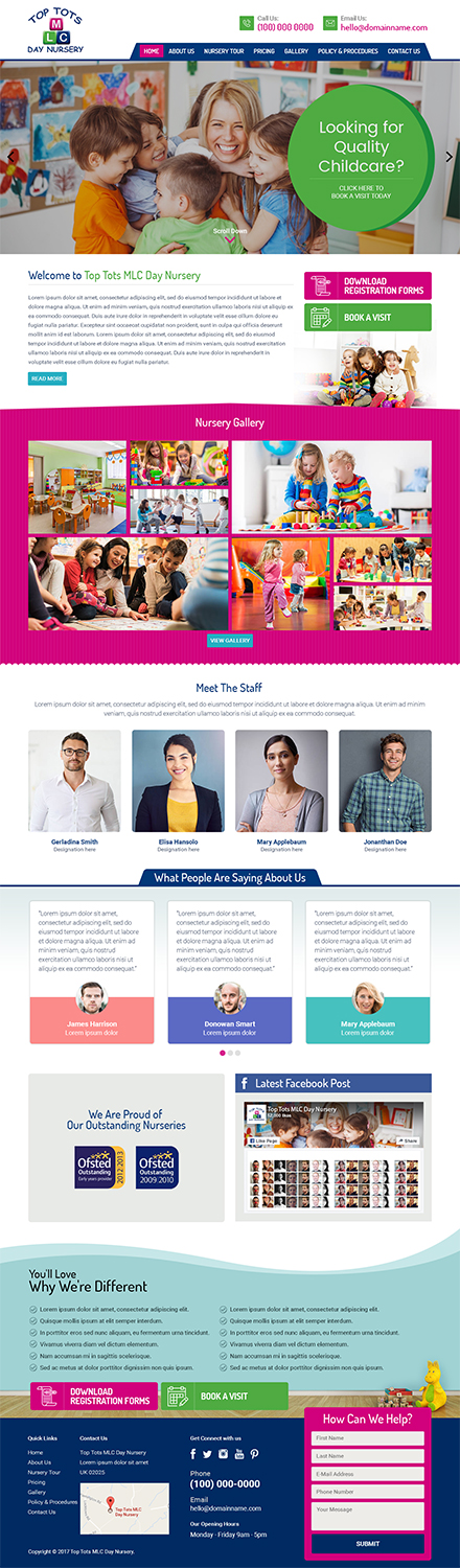 Web Design by RupalTechno for Top tots day nursery mlc limited | Design #15497139