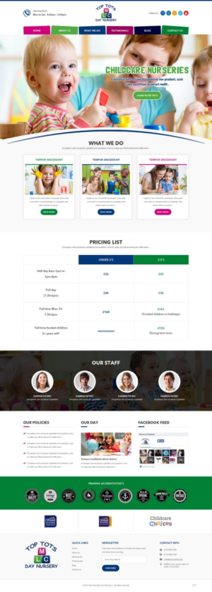 Web Design by pb for Top tots day nursery mlc limited | Design: #15418314