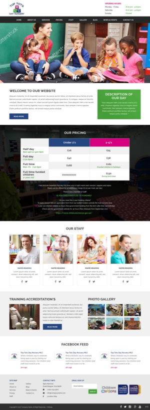 Web Design by pb for Top tots day nursery mlc limited | Design: #15418771