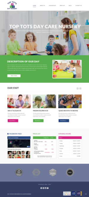Web Design by pb for Top tots day nursery mlc limited | Design: #15418772