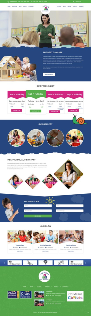 Web Design by pb for Top tots day nursery mlc limited | Design: #15418773