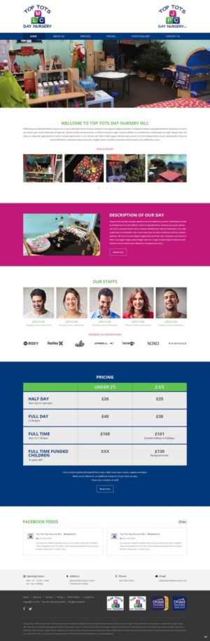 Web Design by pb for Top tots day nursery mlc limited | Design: #15418774