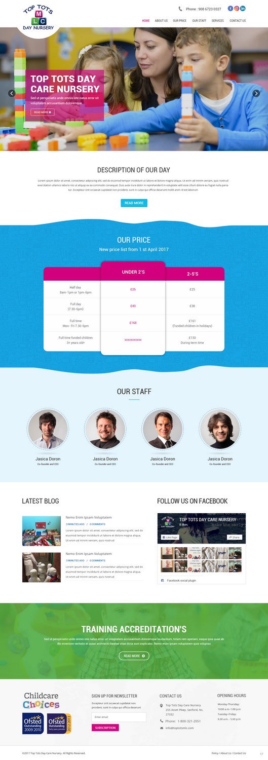 Diseño Web por pb para Top tots day nursery mlc limited | Diseño #15429950