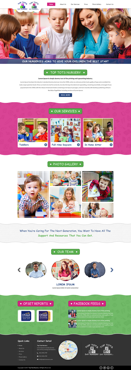 Web Design by Sbss for Top tots day nursery mlc limited | Design #15428950