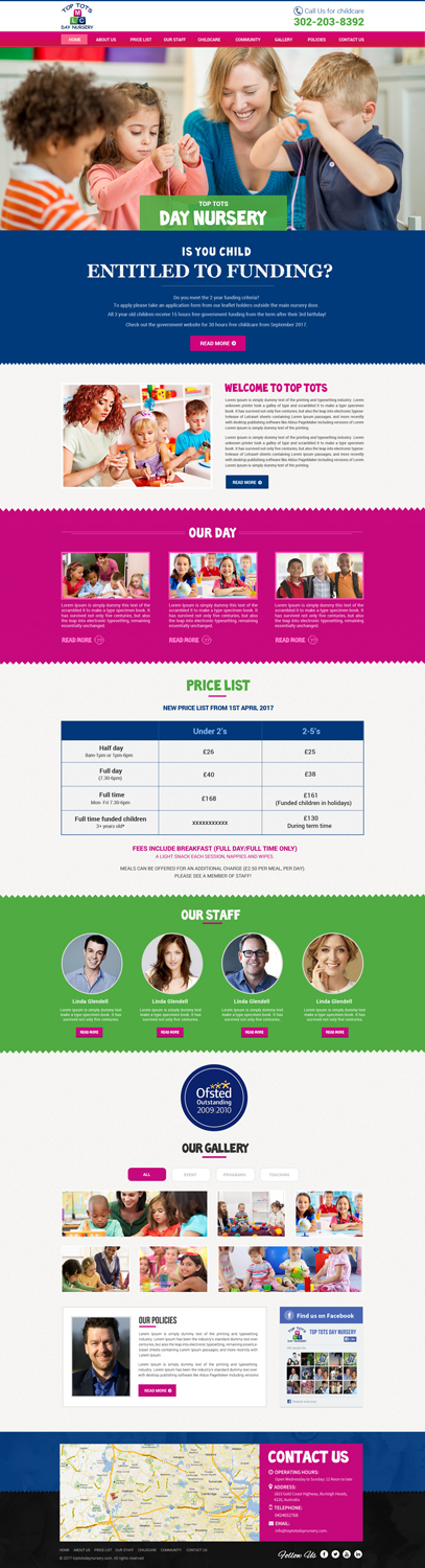 Web Design by Dream Logo Design for Top tots day nursery mlc limited | Design #15408530