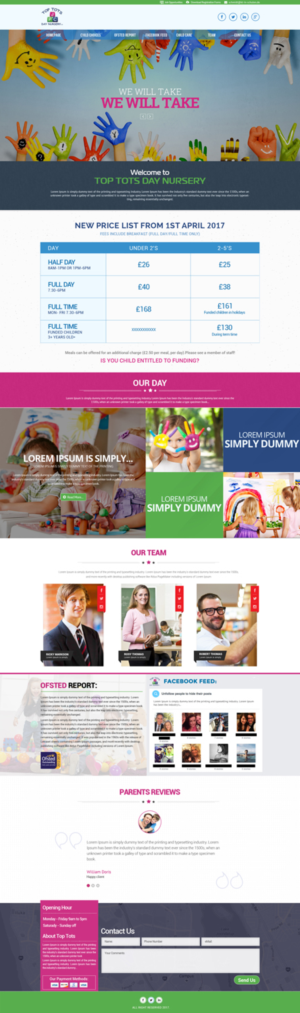 Web Design by Dream Logo Design for Top tots day nursery mlc limited | Design: #15408535
