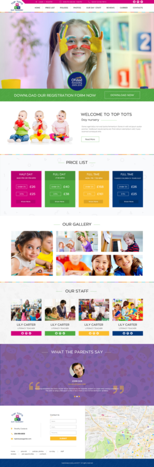 Web Design by Dream Logo Design for Top tots day nursery mlc limited | Design: #15408537