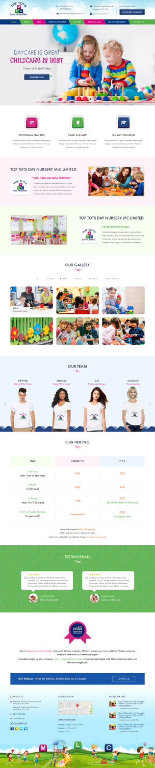 Web Design by Tpith for Top tots day nursery mlc limited | Design #15722750