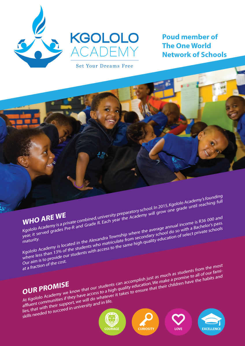 Flyer Design by Sergio Coelho for Kgololo Academy | Design #15405732