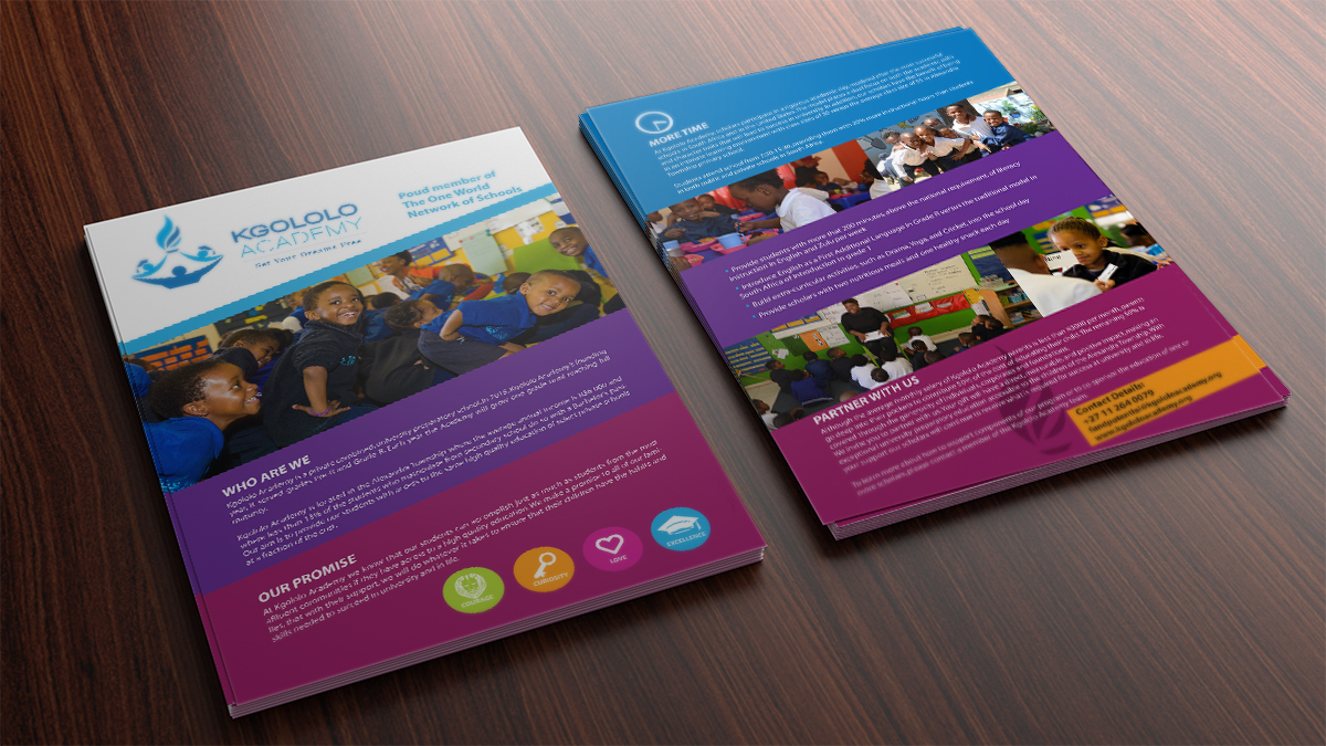 Flyer Design by Sergio Coelho for Kgololo Academy | Design #15405734