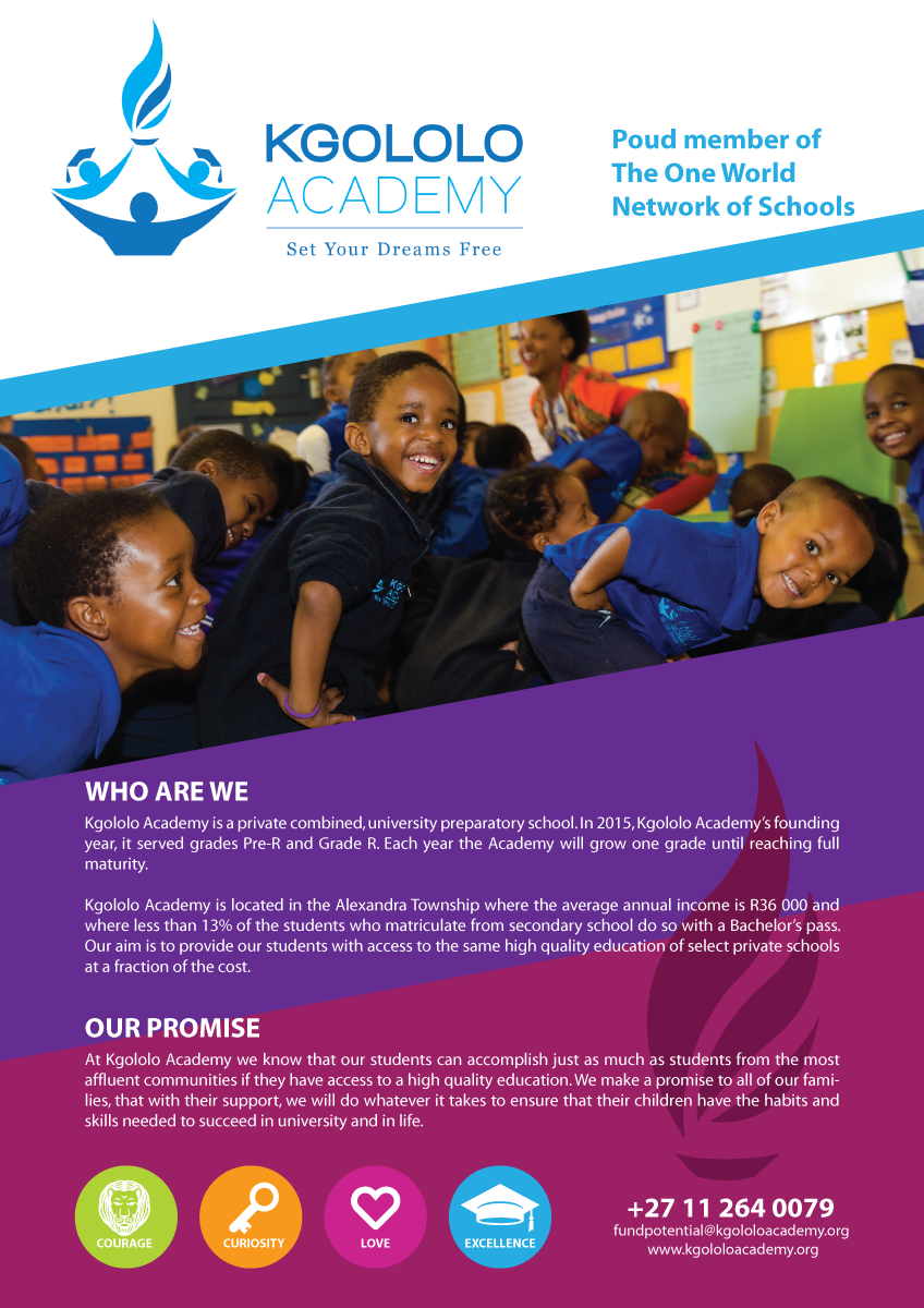 Flyer Design by Sergio Coelho for Kgololo Academy | Design #15408703