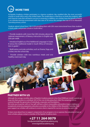 Flyer Design by Sergio Coelho for Kgololo Academy | Design: #15408704