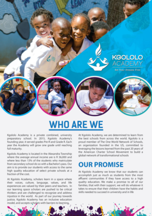 Flyer Design by Black Stallions Impressive Solutions for Kgololo Academy | Design #15418494