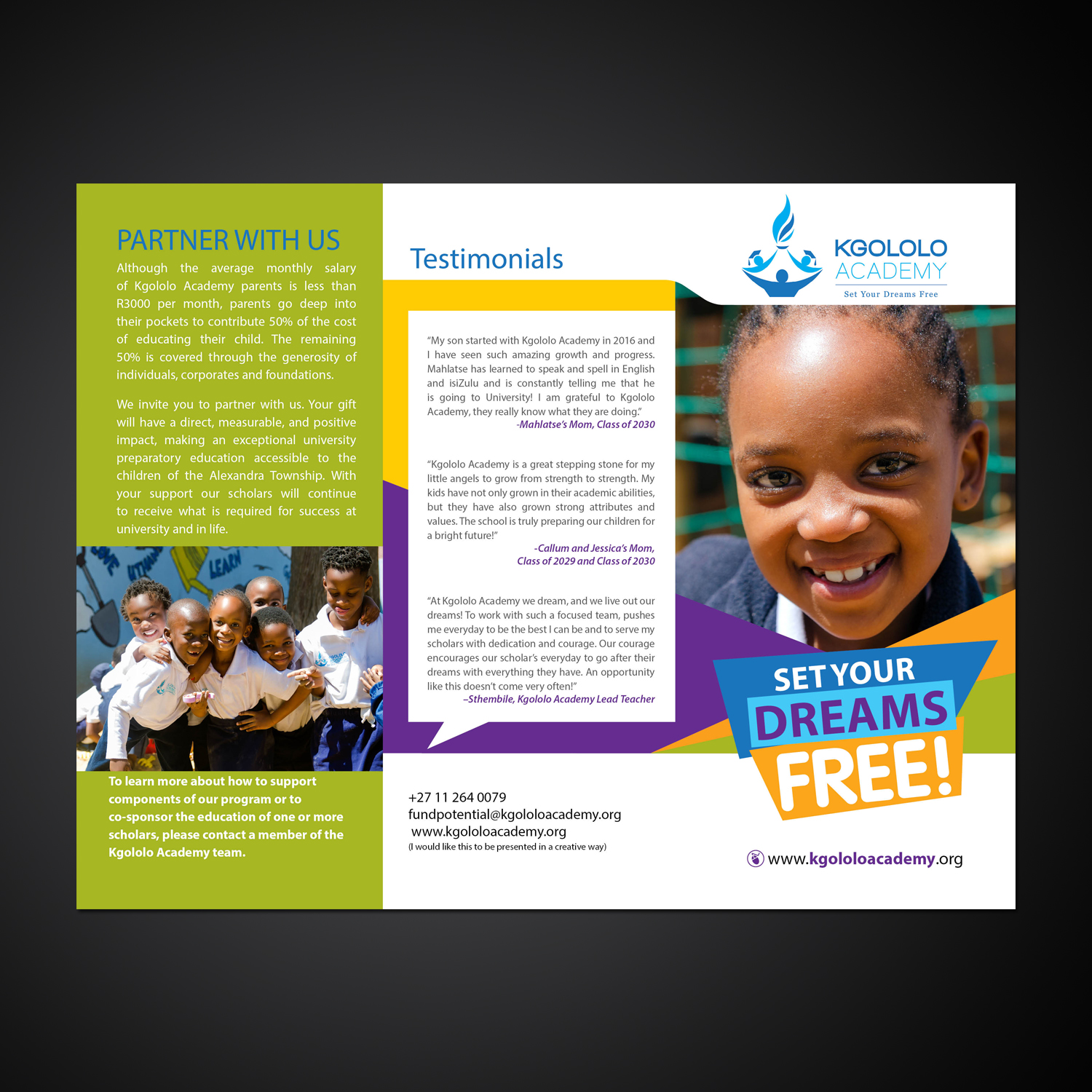 Design de Flyer par Mariyam Khan pour Kgololo Academy | Design #15410028