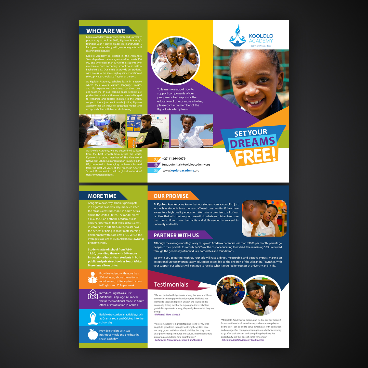 Flyer Design by Mariyam Khan for Kgololo Academy | Design #15557124